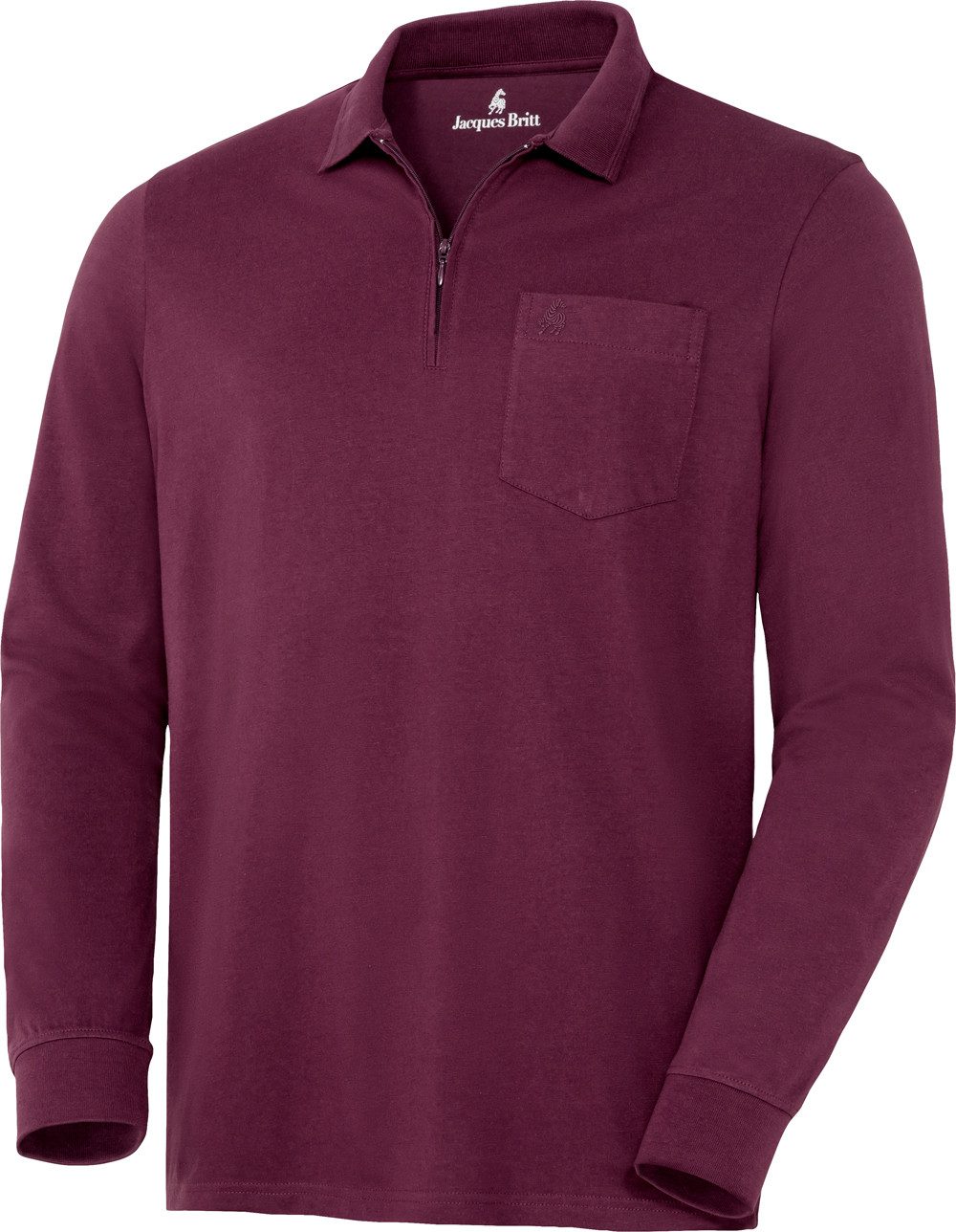 Jacques Britt Langarm-Poloshirt Superweich mit hohem Baumwoll-Anteil