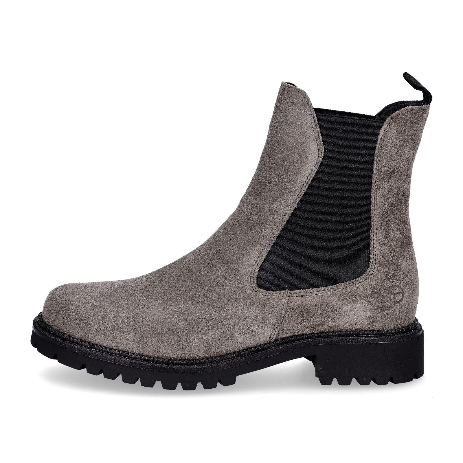 Tamaris Tamaris Damen Leder Chelsea Boot grau Chelseaboots
