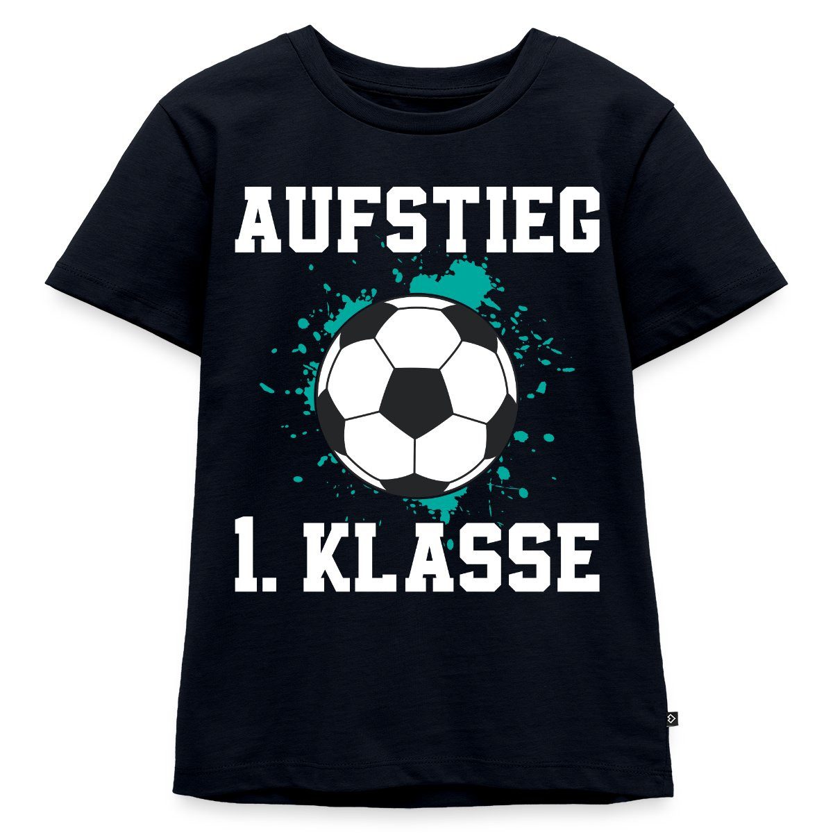 Spreadshirt T-Shirt Einschulung Schulkind Fußball Geschenk 1. Klasse Kinder Premium T-Shir (1-tlg)