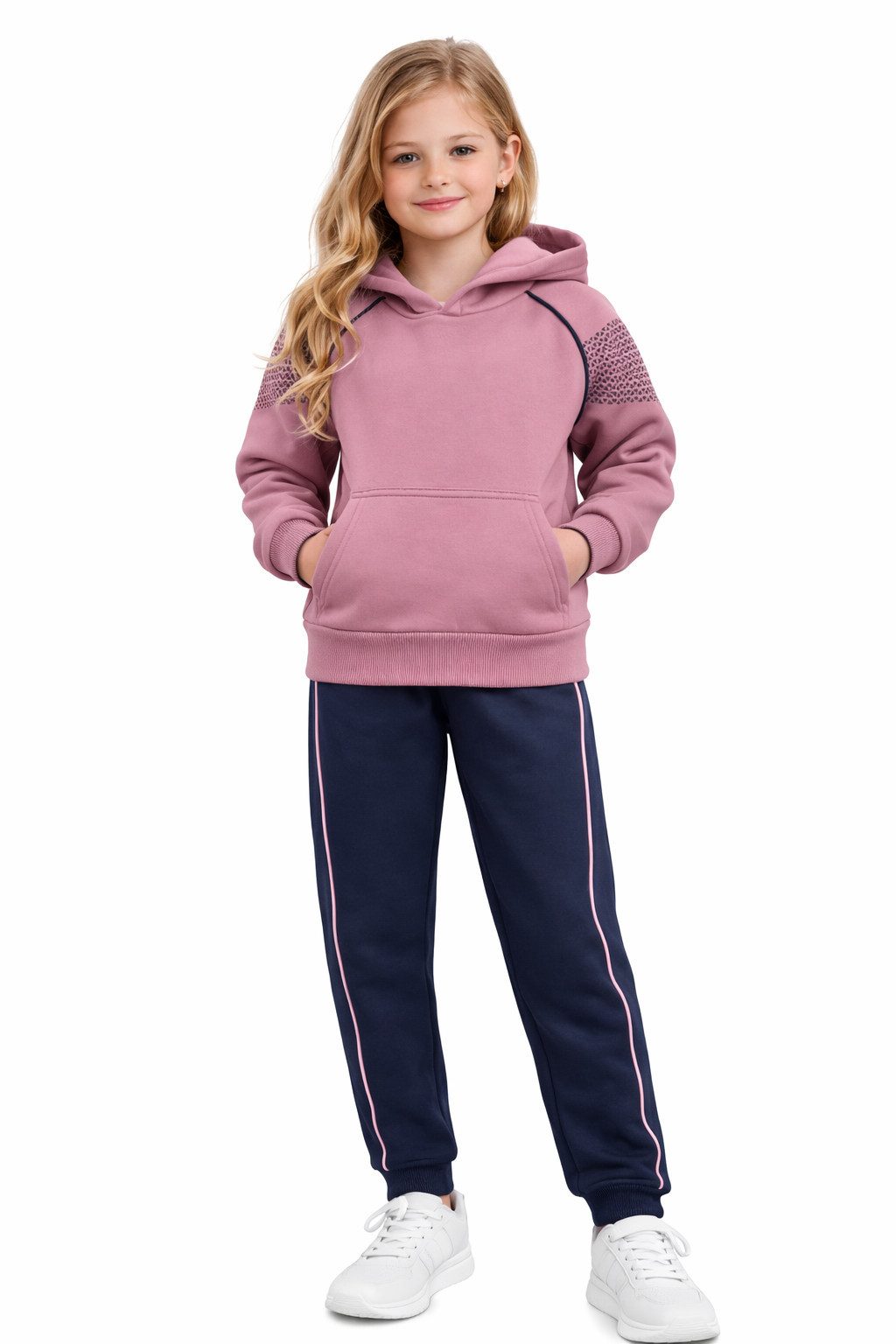 Sweatanzug Mädchen Jogginganzug Freizeitset Sweatshirt + Jogginghose MF120e