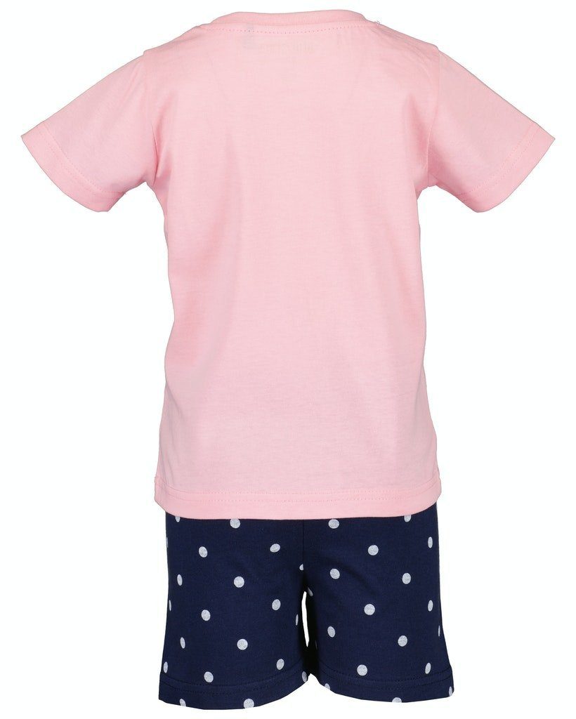 Blue Seven Shorty Blue Seven Mädchen Shorty Schlafanzug Pyjama kurz rosa marine (2 tlg) – Bild 4 von 4