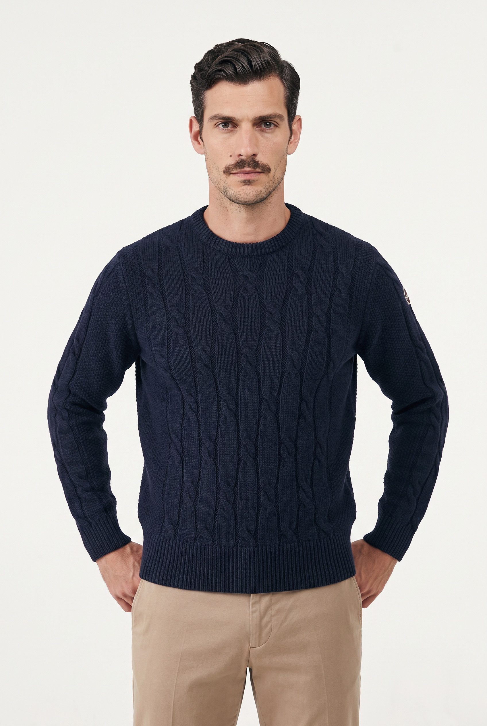 Colmar Strickpullover Rundhalsausschnitt, Regular Fit, Wollmix