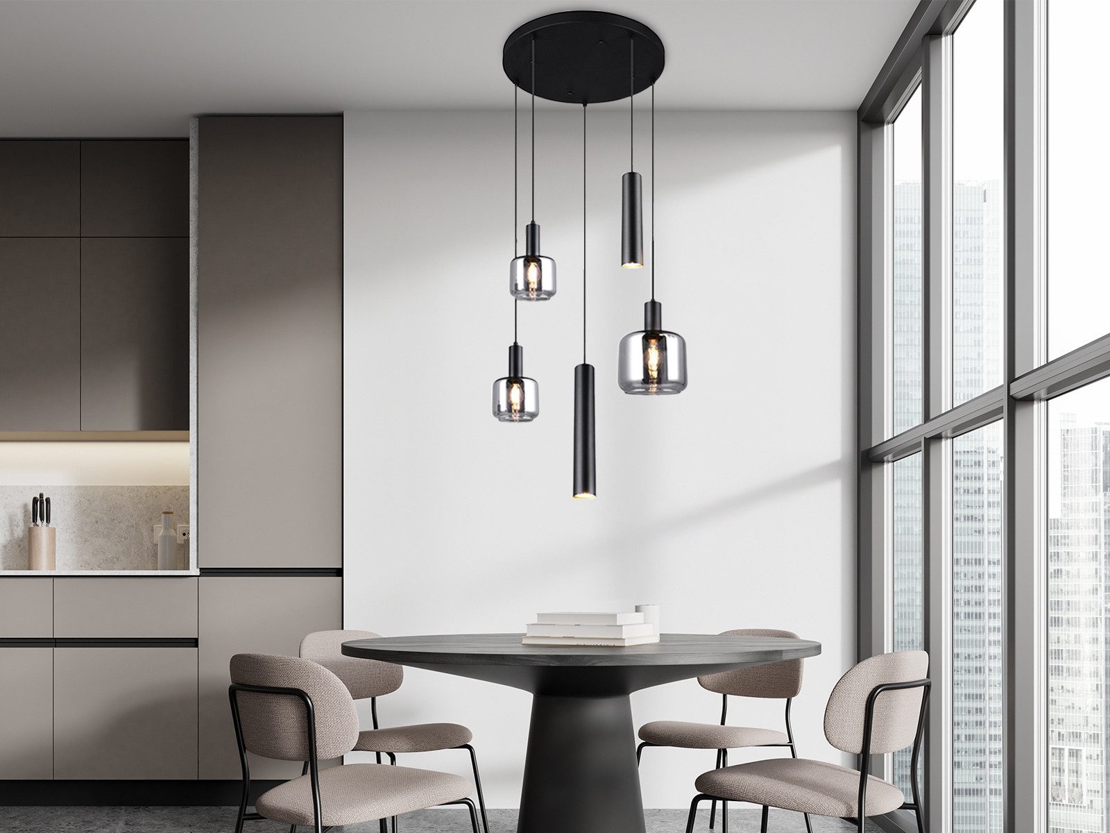 TRIO Leuchten LED Pendelleuchte, Dimmfunktion, LED wechselbar, warmweiß, La günstig online kaufen