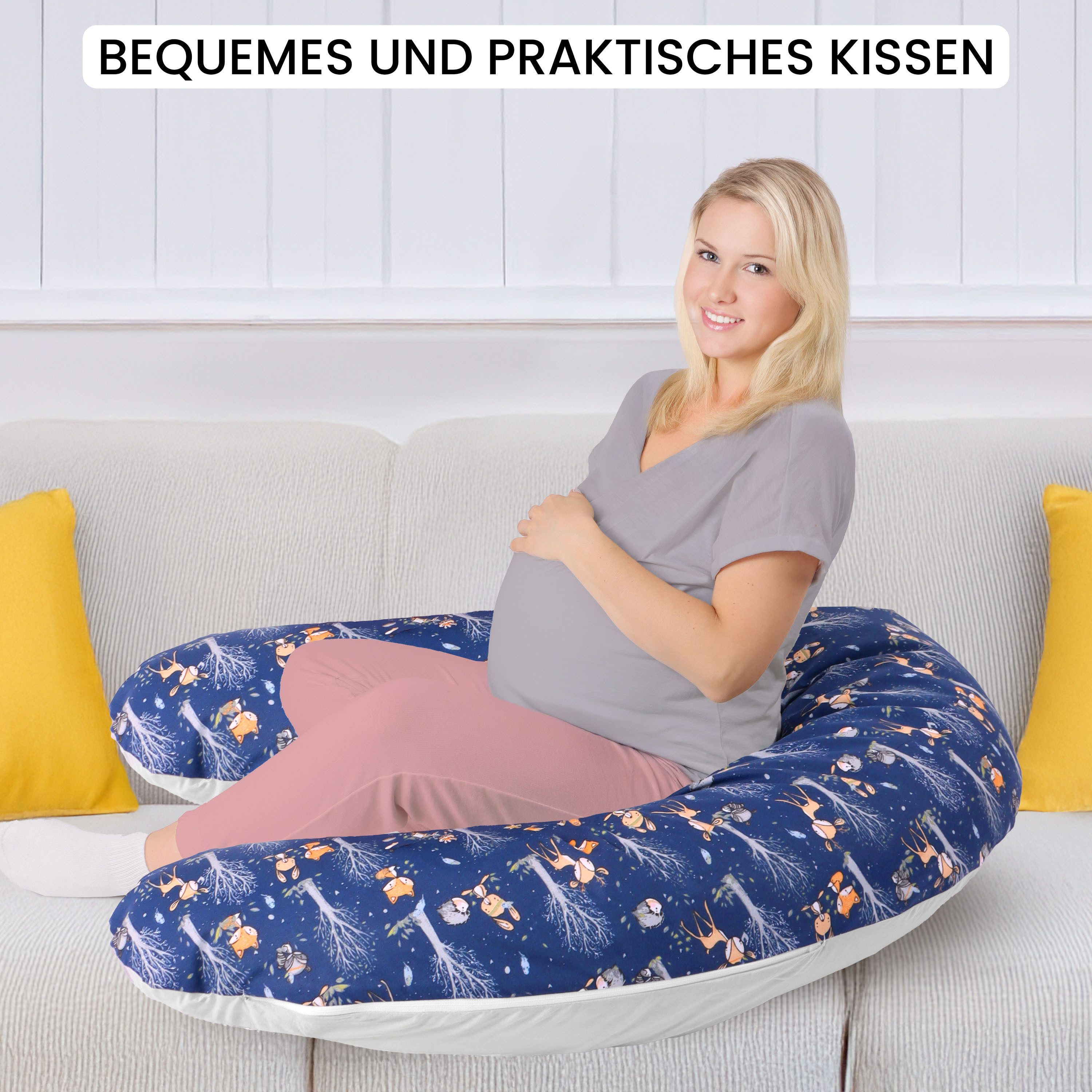 Amilian Stillkissen XXL 170 cm - Schwangerschaftskissen & Seitenschläferkis günstig online kaufen