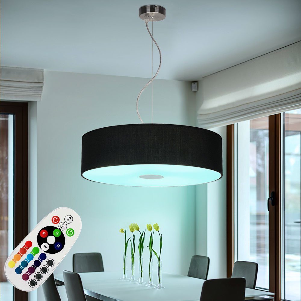 RGB LED Glas Pendel Wohn Zimmer Dimmer Fernbedienung Decken Leuchte verstellbar 