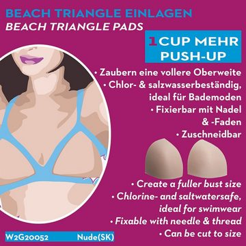 Miss Perfect BH-Einlagen W2G-200425262, Triangle Push-up Schaum BH Einlage mit Wasser-Ölmischung