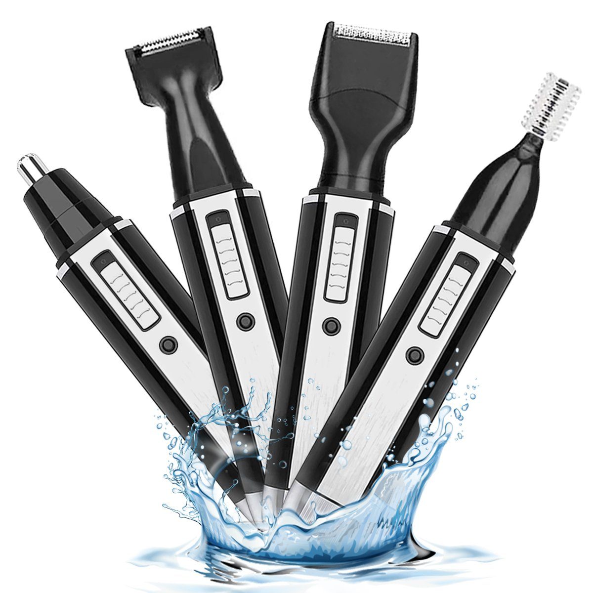 Nasen- Männer 4in 1 und schmerzfreier Professioneller Doppelklingen 7Magic Wasserdichte und Ohrhaartrimmer esichtshaartrimmer IPX7 für Nasenhaarschneider, Augenbrauen Nasenhaartrimmer Frauen, und