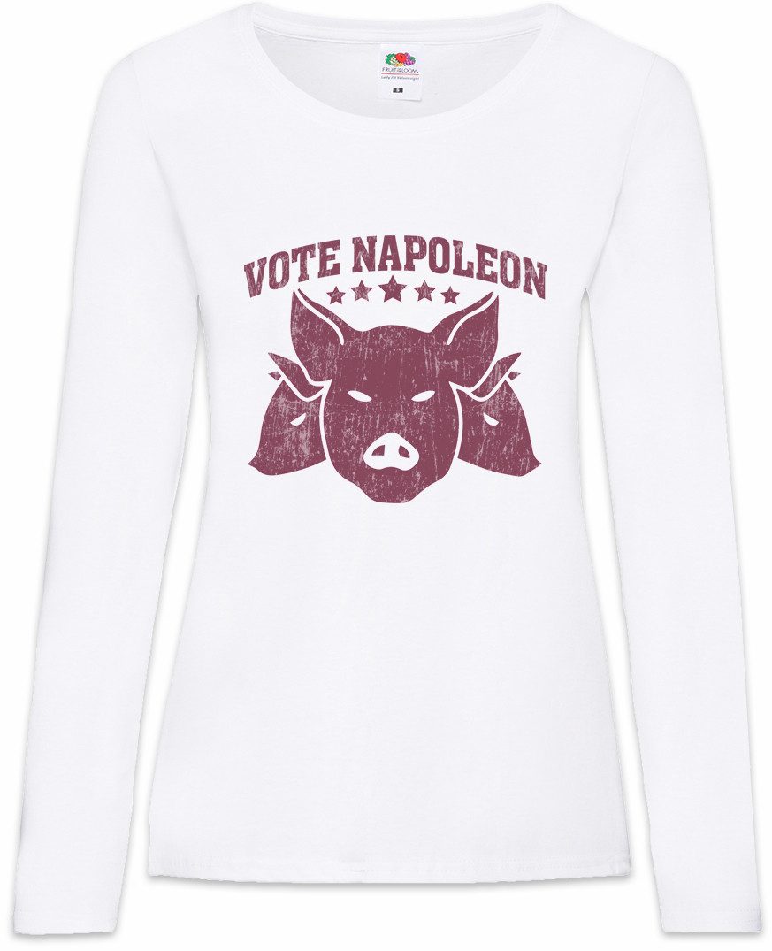 Urban Backwoods Langarmshirt Vote Napoleon Damen Langarmshirt Farm Der Tiere Animal George Farm (1-tlg) Orwell Schwein Old Major