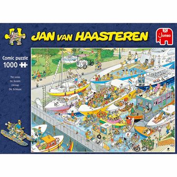 Jumbo Spiele Puzzle Jan van Haasteren - Schleuse 1000 Teile, 1000 Puzzleteile