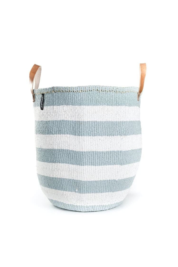 Mifuko Aufbewahrungskorb Kiondo Korb L - Stripes - Hellblau