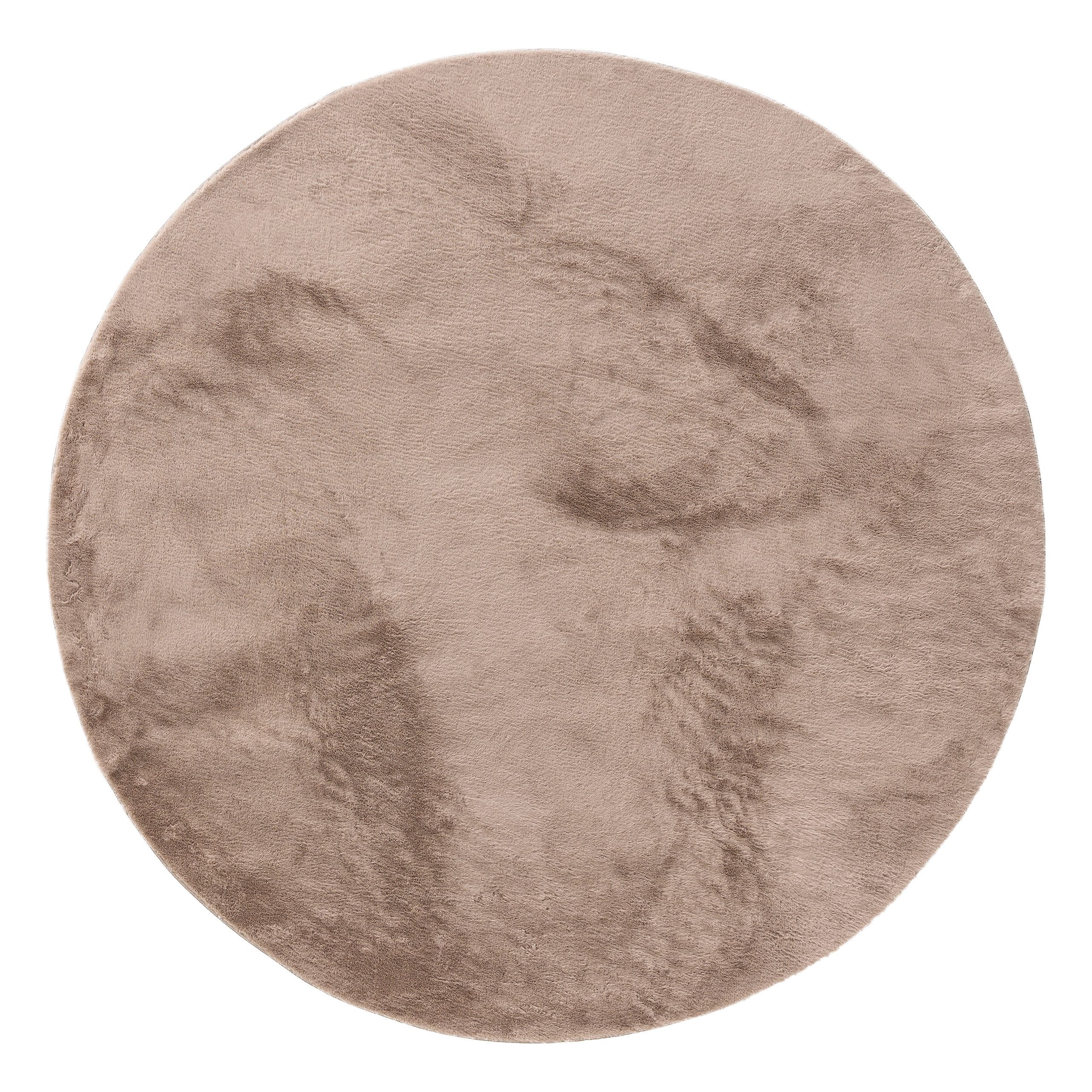 Interiyou Fellteppich Fargo, Rund, Höhe: 11 mm, Teppich Wohnzimmer, waschba günstig online kaufen