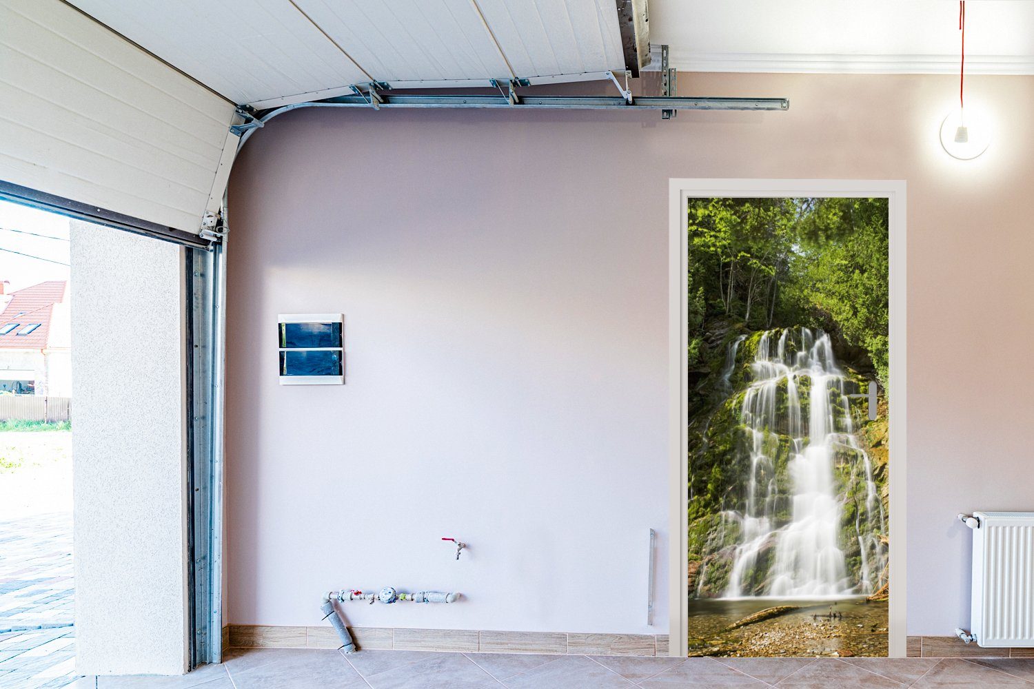 im National Türtapete St), Park, bedruckt, Wasserfall 75x205 Fototapete Tür, Forillon Türaufkleber, MuchoWow (1 Matt, cm Nordamerika, für