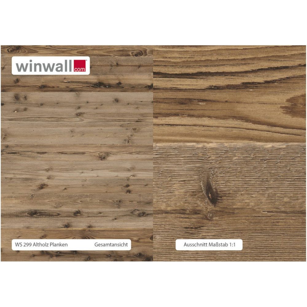 winwall Duschrückwand Duschrückwände ALU-Verbundplatte Dekor: Altholz günstig online kaufen