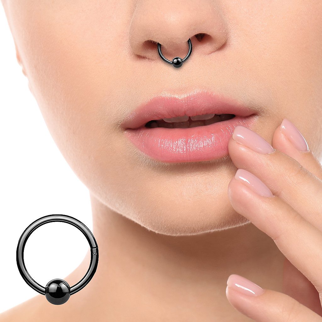 Taffstyle Nasenpiercing Titan Septum Piercing Ring günstig online kaufen