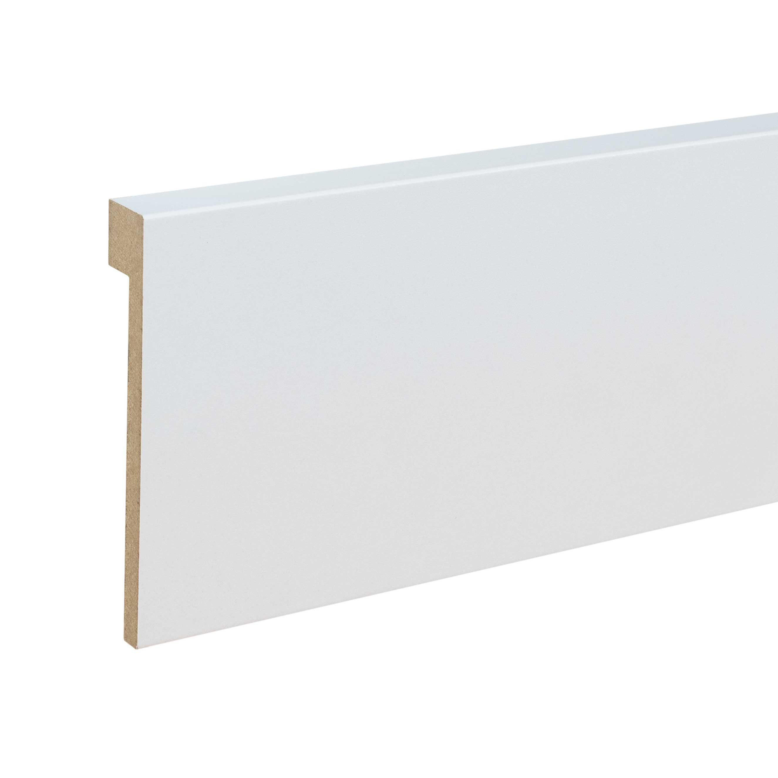 PROVISTON Sockelleiste 19 x 96 x 2500 mm Fliesenabdeckleiste MDF foliert Weiß by PROVISTON, L: 250 cm, 1-St.