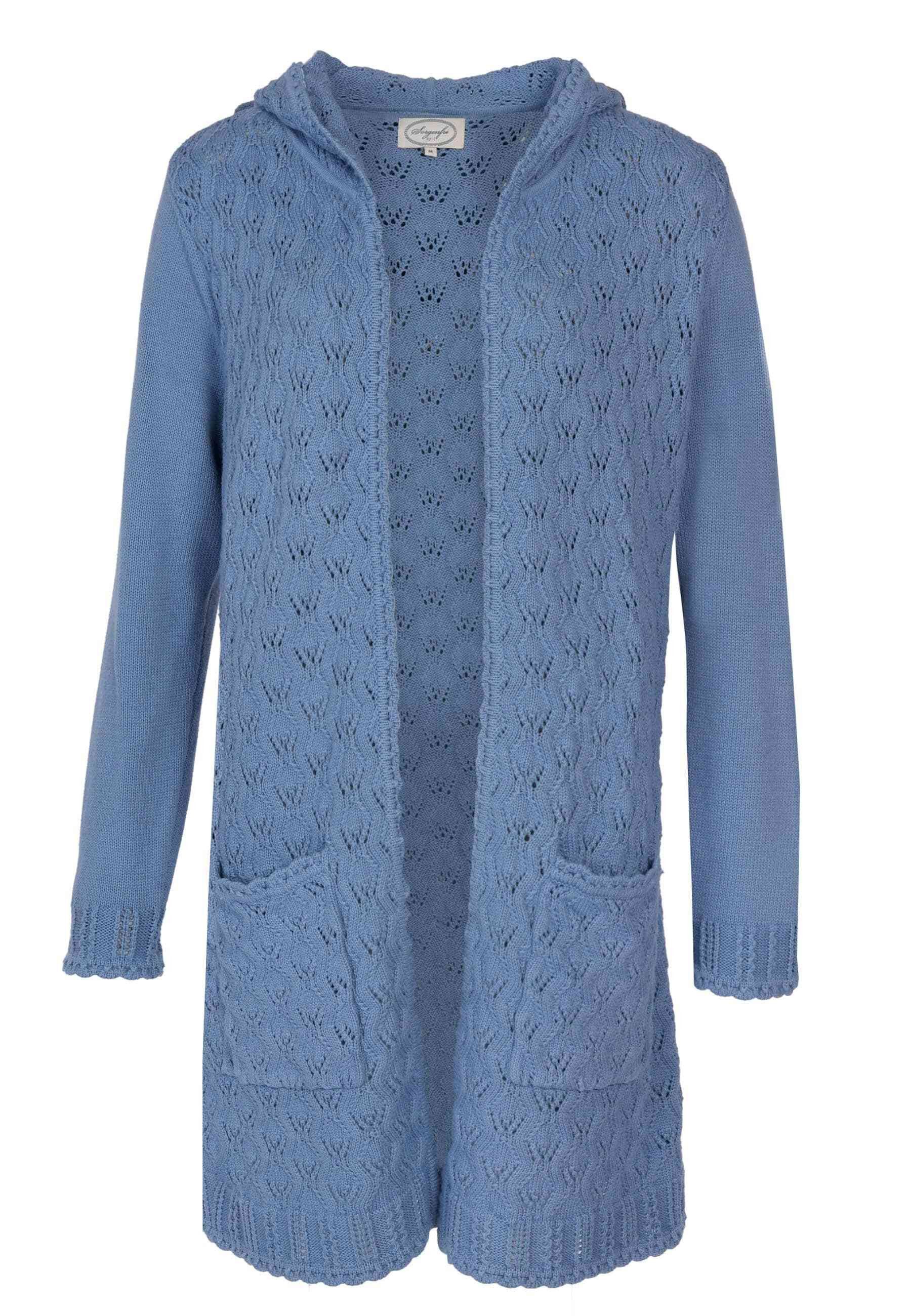 Sorgenfri Sylt Strickmantel Waida Ajour-Strickdetails günstig online kaufen