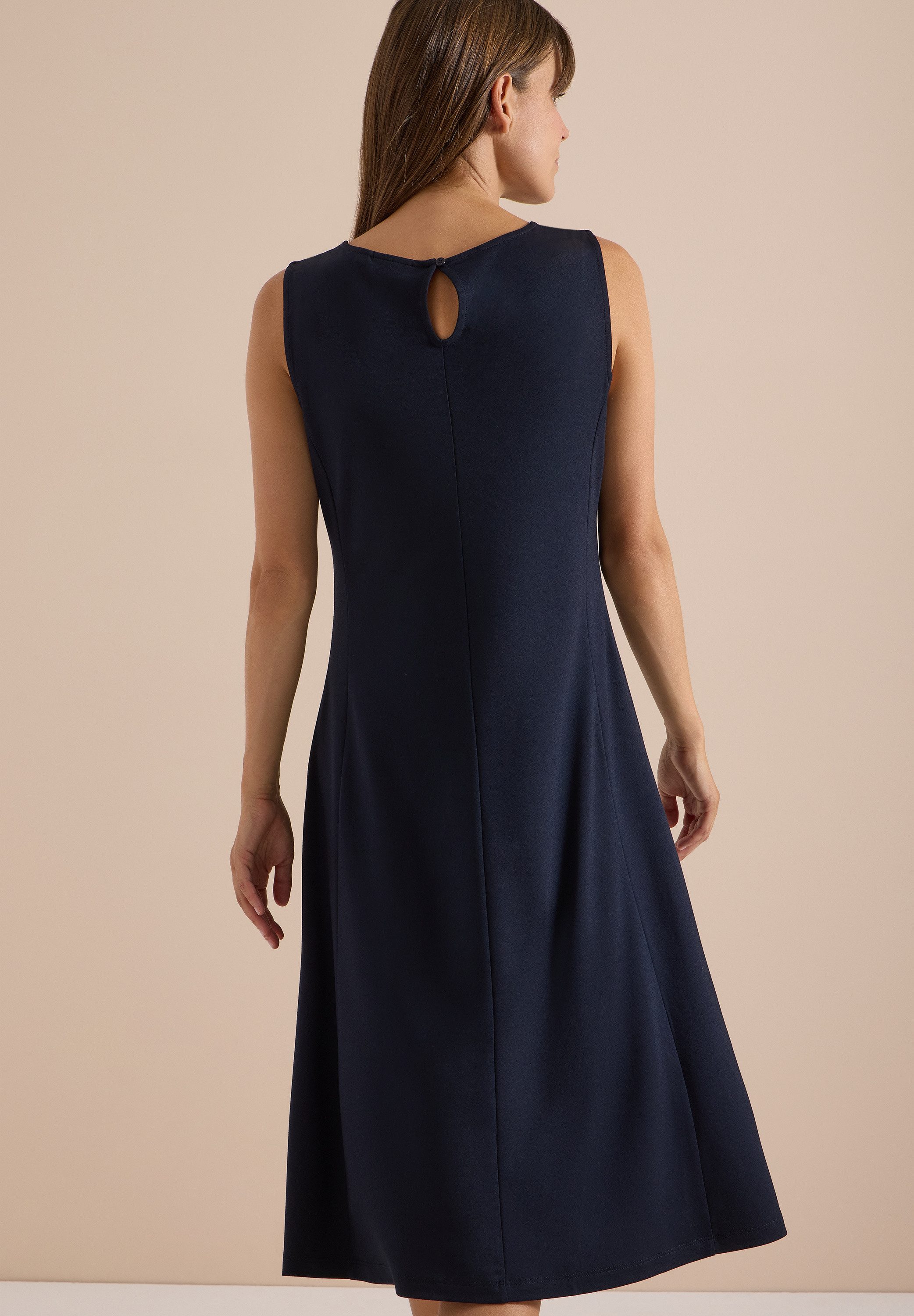 CECIL Midikleid Ärmelloses Sommerkleid mit Rundhals und Jersey