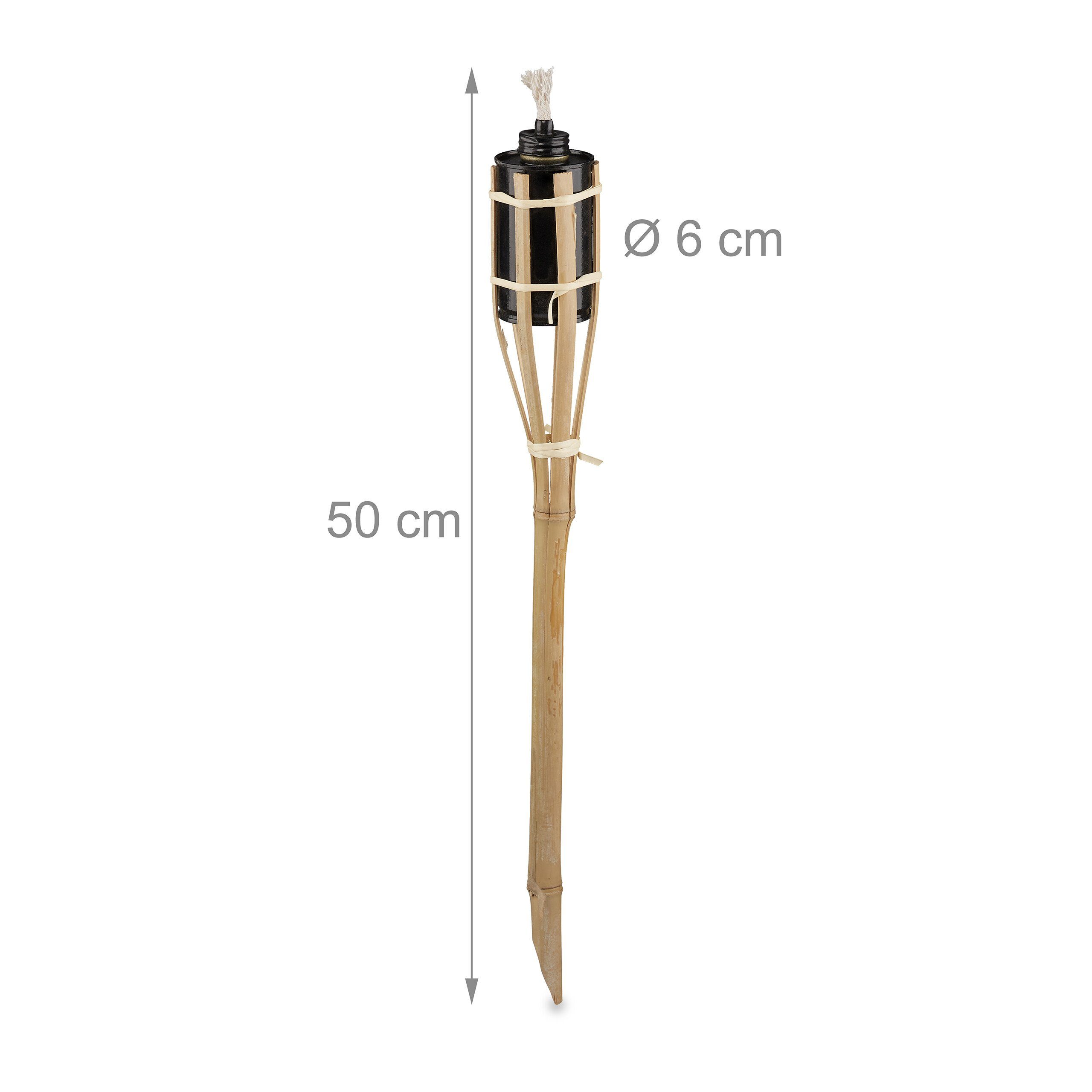 relaxdays Gartenfackel 50cm 8er Set
