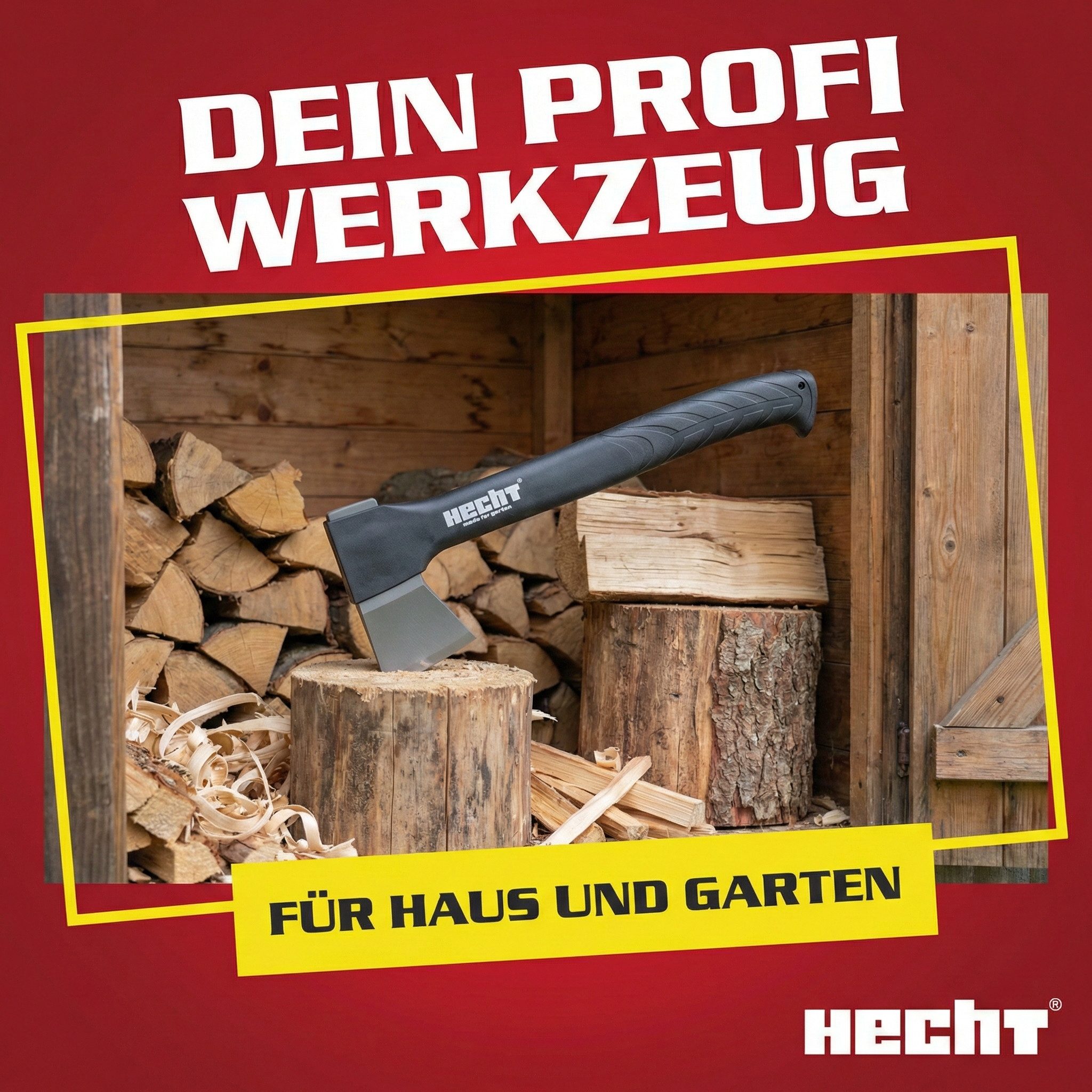 Hecht Universalaxt 35 cm Länge 570 Gramm Teflon beschichtet, 35 cm Länge, mit Schutzkappe