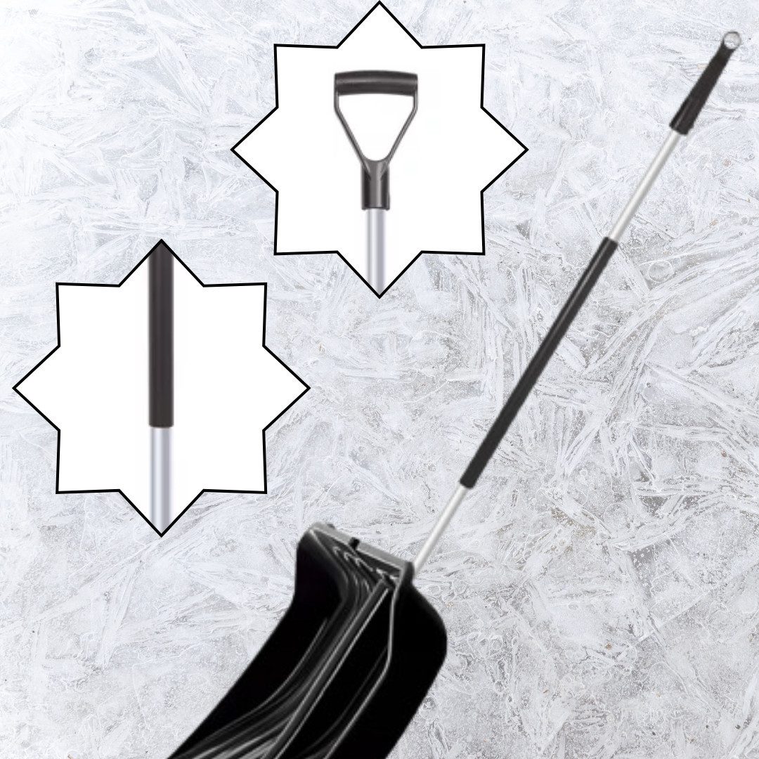 Thumbnail - nm_trade Schneeräumer Schneeräumer Schneeschieber Schneeschaufel Aluminiumkante Stark