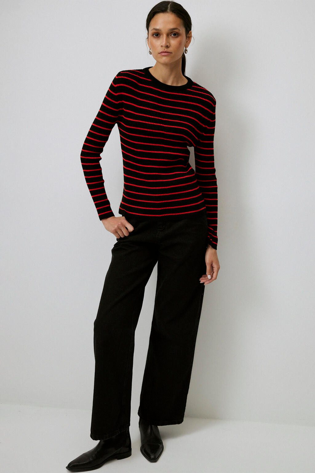 touche prive Sweatshirt GESTREIFTES RIPPSTRICKPULLOVER