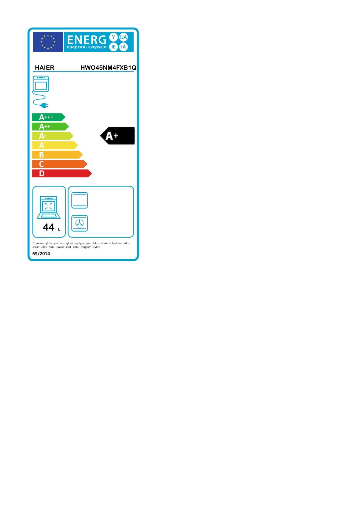 Energieeffizienzklasse: 