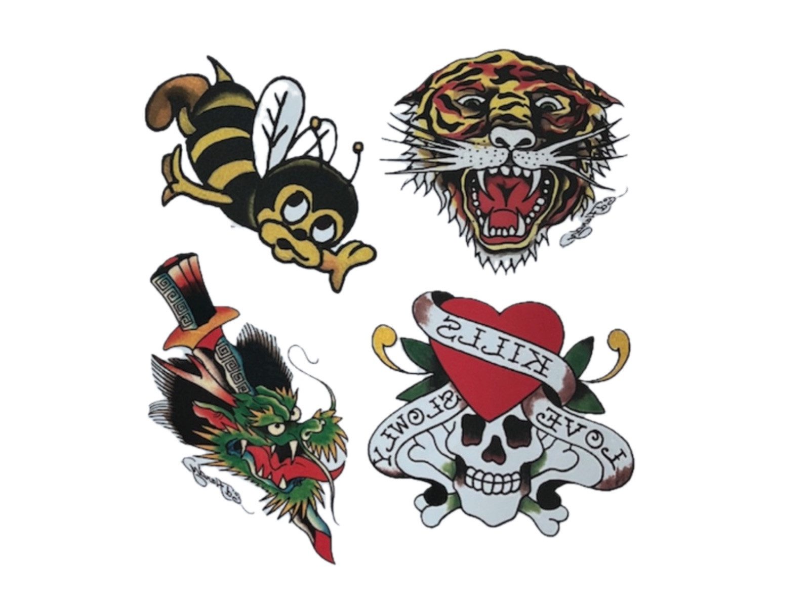 LK Trend & Style Schmuck-Tattoo Ed Hardy Temporary, 8-tlg., Eine Packung enthält 8 Motive, Tattoo das nicht ewig hält