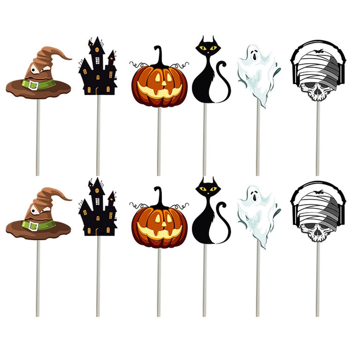 Topper Dessert Cupcake Topper Pick für Halloween Dekorationen Zubehör, GelldG