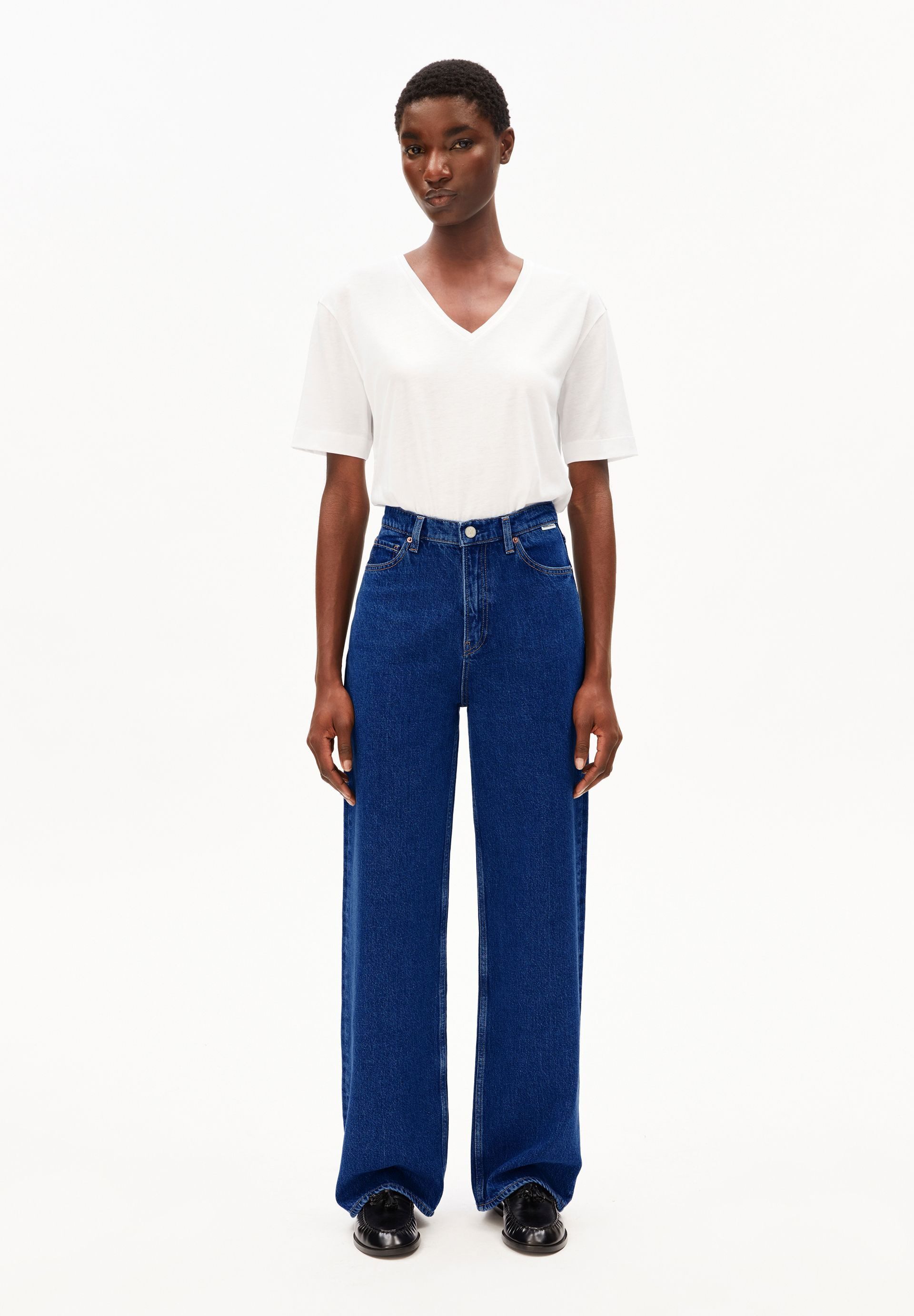 Armedangels Weite Jeans ENIJAA Wide Jeans TENCEL™ Lyocell Mix (Non-Stretch, günstig online kaufen