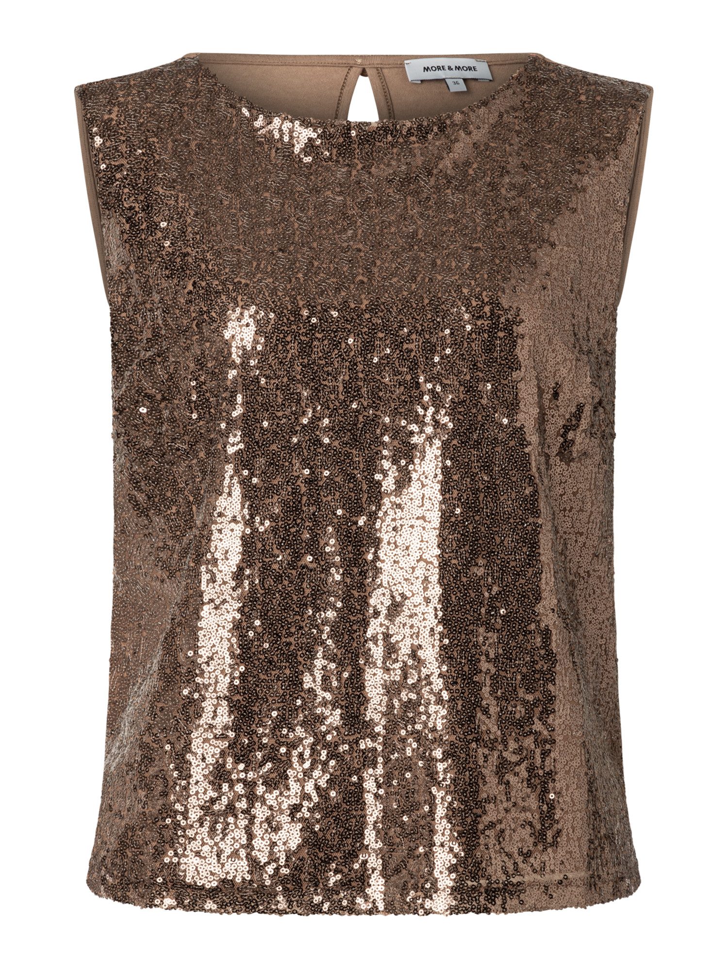MORE&MORE Shirttop glitzerndes Top, Pailletten