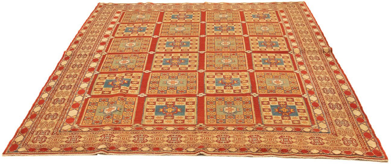 Wollteppich Kelim - Oriental - 226 x 180 cm - dunkelrot, morgenland, rechteckig, Höhe: 4 mm, Wohnzimmer, Einzelstück