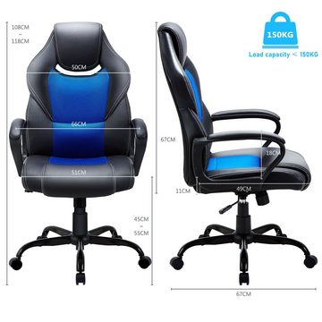 ERGOFINO Gaming-Stuhl F003, Ergonomischer höhenverstellbarer Gaming Stuhl