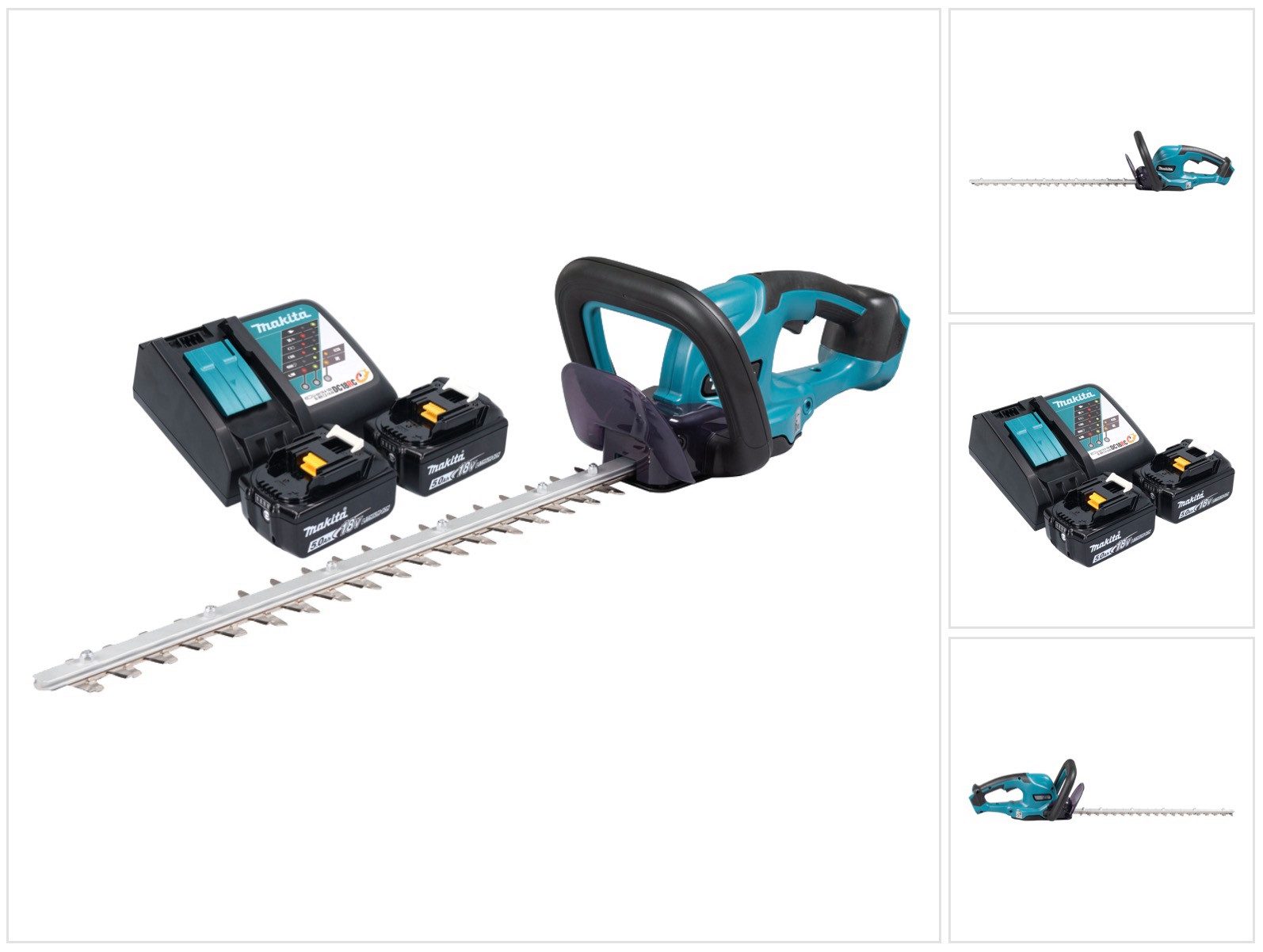 Makita Akku-Heckenschere DUH 507 RT2 18 V 50 cm + 2x Akku 5,0 Ah + Ladegerät