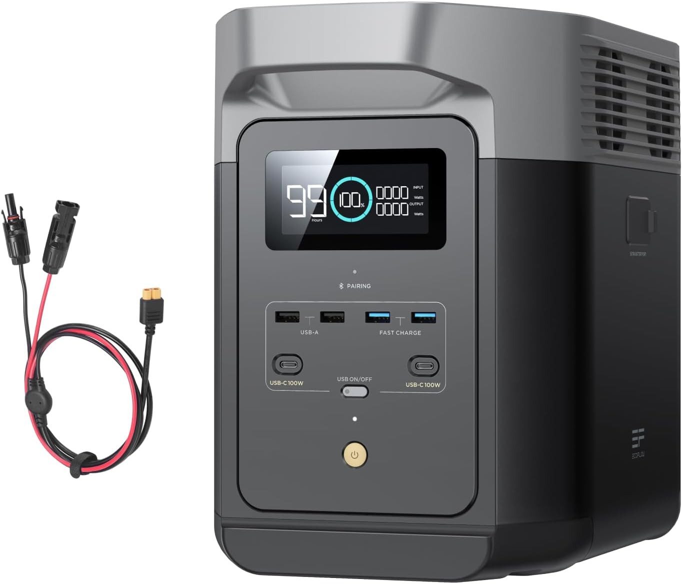 ECOFLOW DELTA 2 1024Wh Tragbare Powerstation mit XT60i Kabel Powerstation
