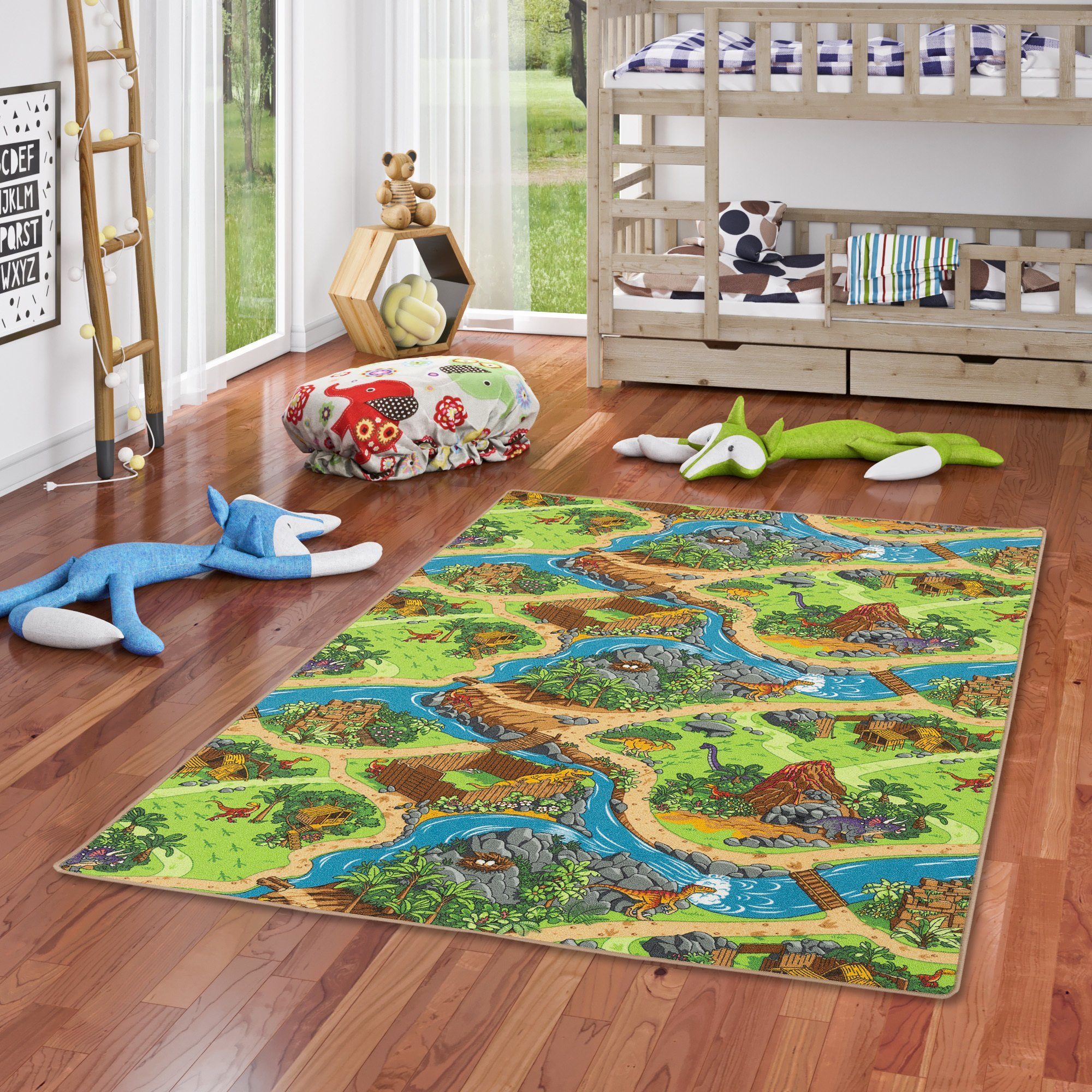 Snapstyle Kinderteppich Kinder Spiel Straßenteppich, Rechteckig, Höhe: 4 mm – Bild 2 von 5