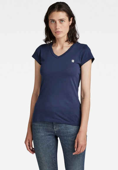 G-Star RAW V-Shirt Eyben Slim Top mit kleinem G-Star RAW Logoprint auf der Brust