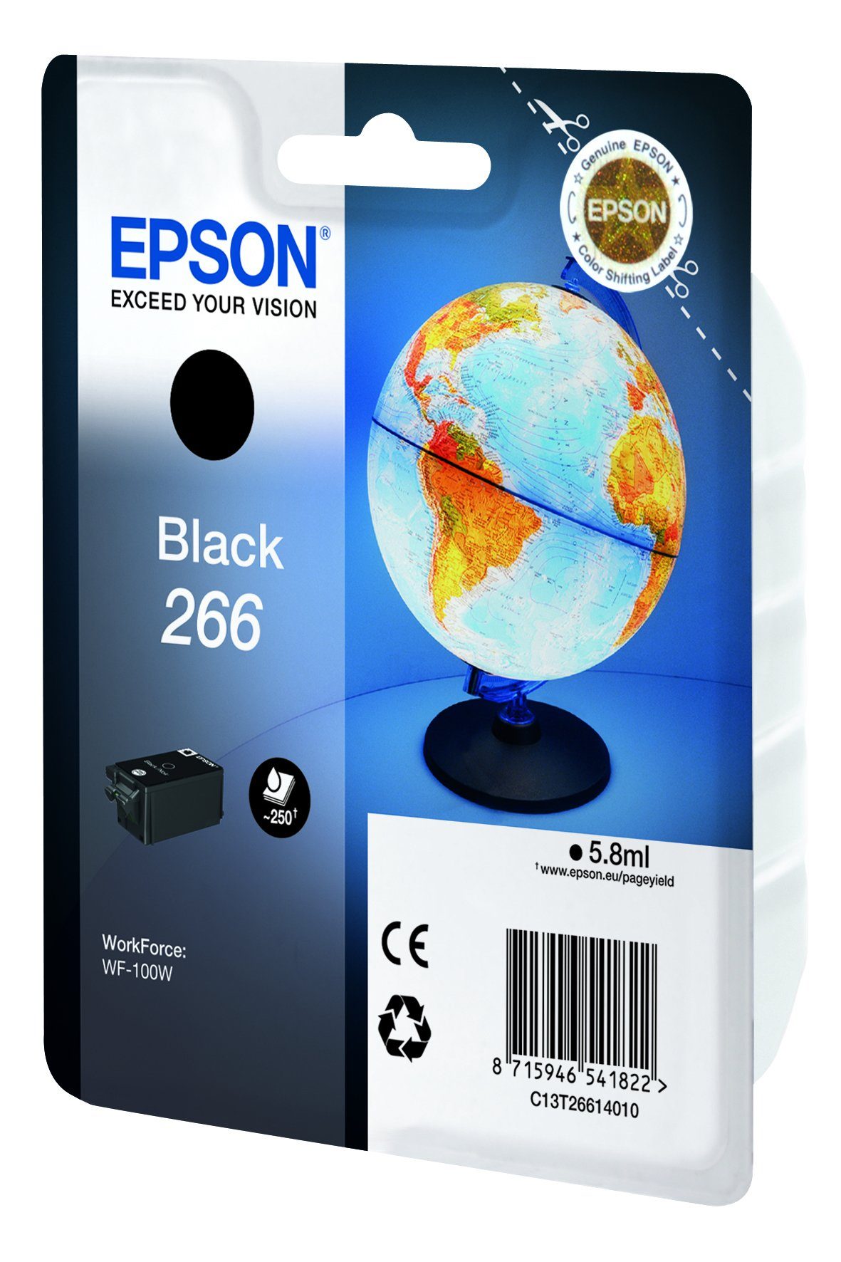 266 Globe cartridge Epson Tintenpatrone Singlepack Epson schwarz ink Black