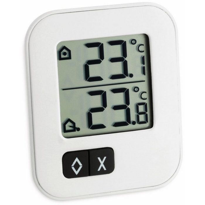 Tfa Badethermometer TFA Innen-/Außenthermometer Moxx 30.1043.02 weiß