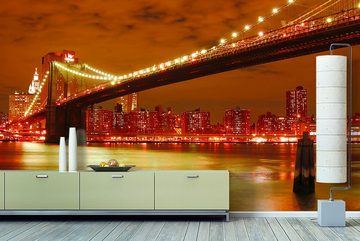 WandbilderXXL Fototapete Brookly Bridge, glatt, New York, Vliestapete, hochwertiger Digitaldruck, in verschiedenen Größen