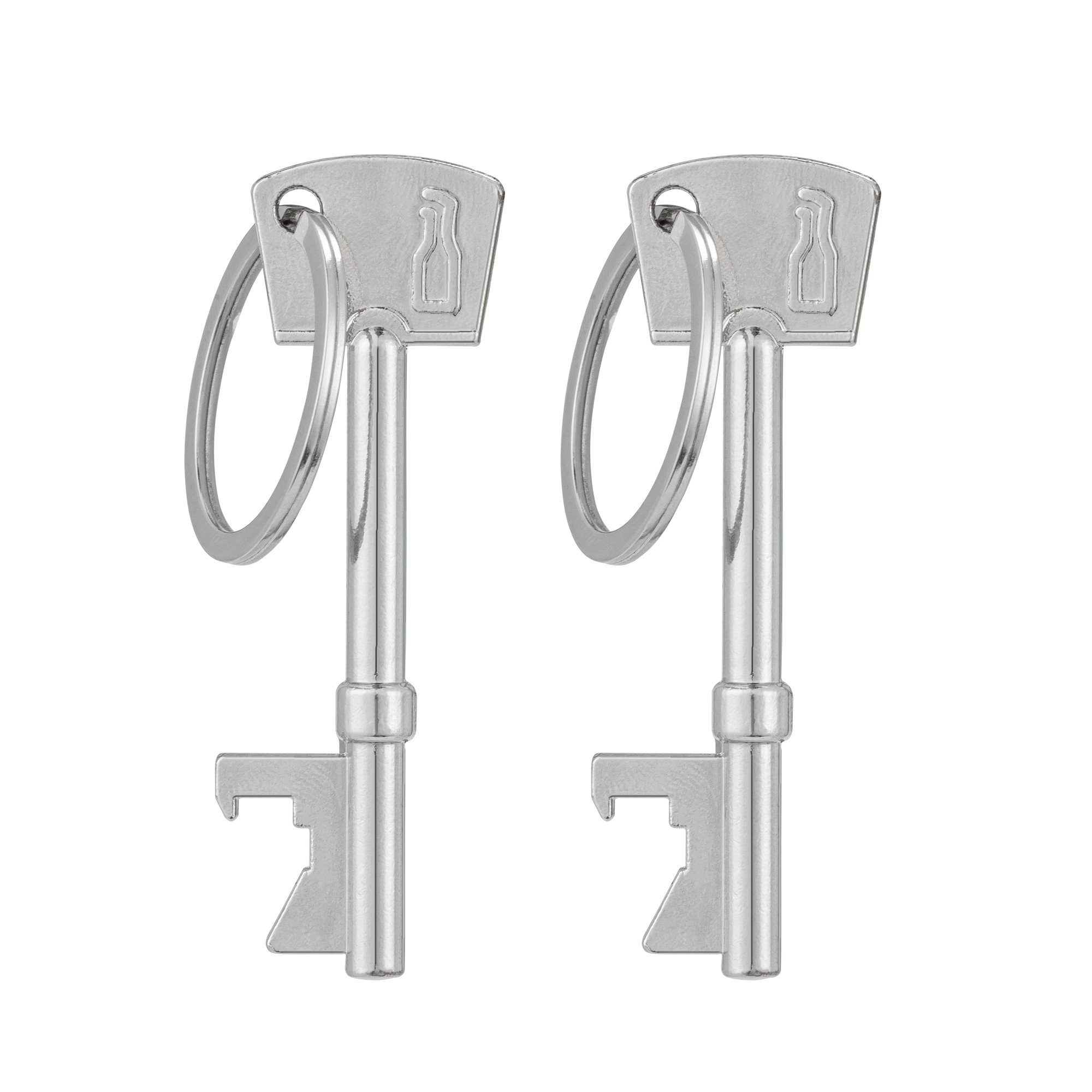 Schlüsselanhänger kwmobile 2x Flaschenöffner in Schlüsselform - Bottle Opener Set -