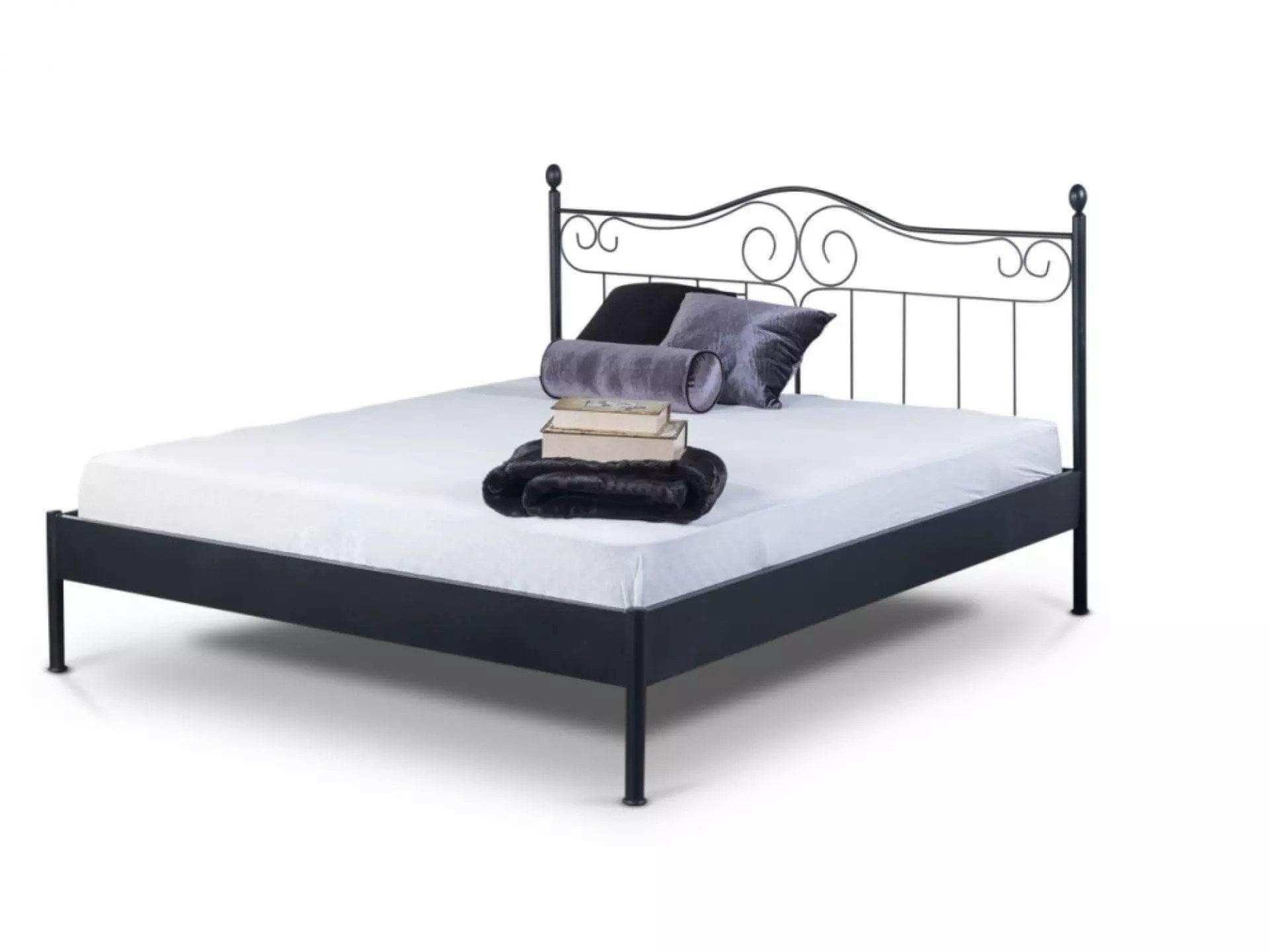 BedBox Metallbett Alessia, Stilvolles Metallbett mit dekorativem Kopfteil