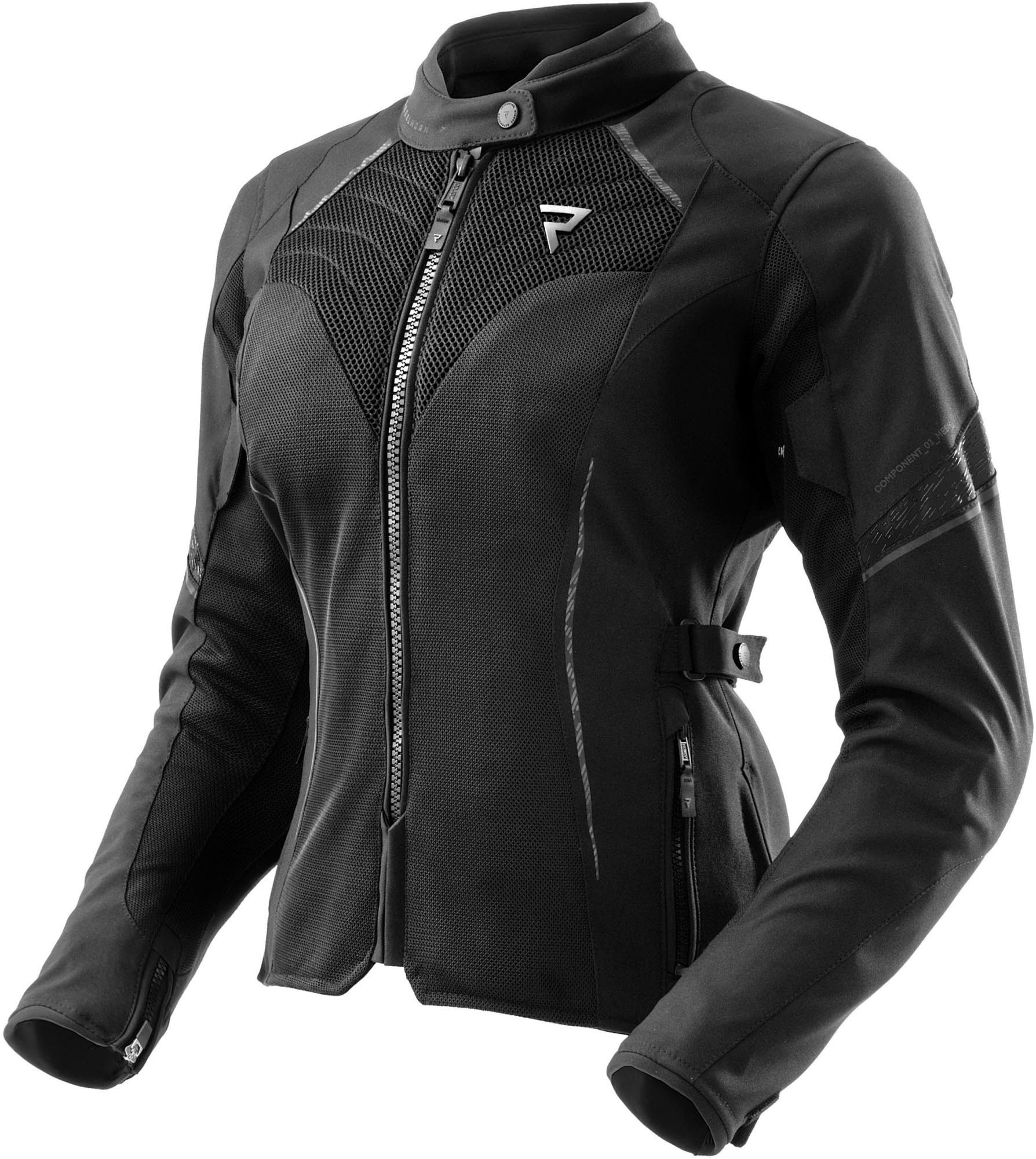 Rebelhorn Motorradjacke Jax wasserdichte Damen Motorrad Textiljacke Rückenprotektor enthalten,Verbindungsreißverschluss,Ellenbogenpro