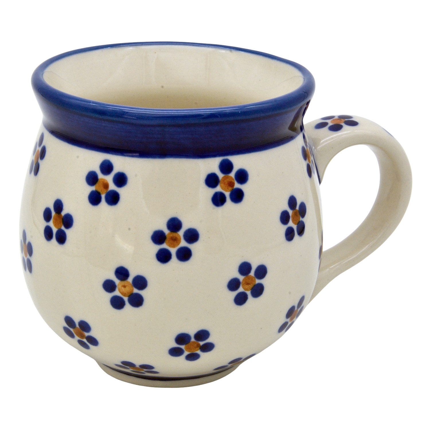 Bunzlauer Keramik Manufaktura Becher kugelige Form 280 ml, Trinkbecher