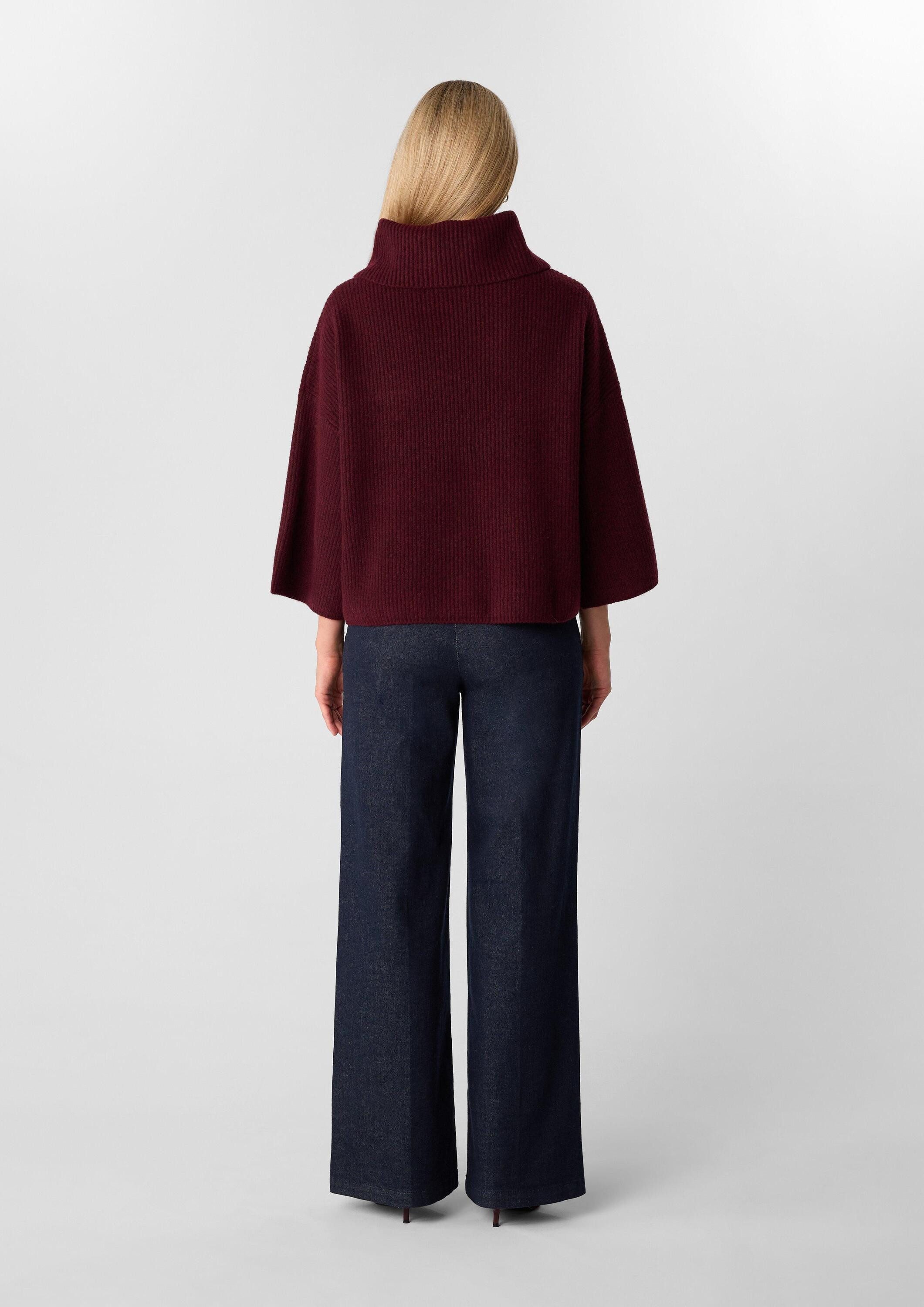 comma Poncho Indoor-Poncho Poncho mit weitem Rollkragen