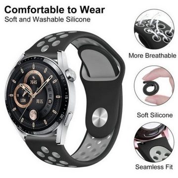 SmartUP Smartwatch-Armband Sport Silikon Armband für Samsung Galaxy Watch 6 5 4 Gear S3 Classic, Sportband, Silikon Ersatzarmband