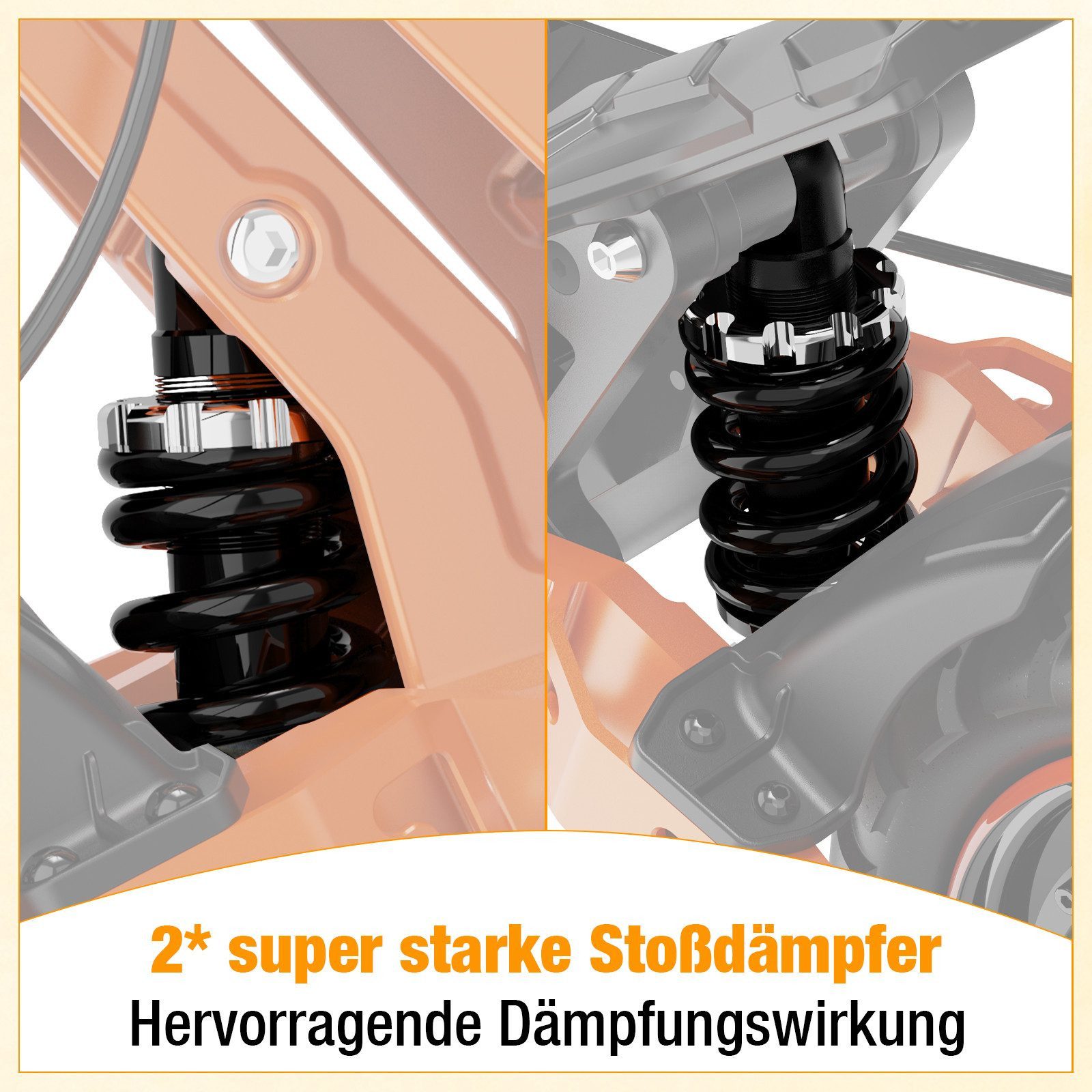 RCB E-Scooter D7/D7PRO ABE,90-120KM Reichweite,10"mit Straßenzulassung Elektroroller, 500 W, 20,00 km/h, Spitzenleistung: 1000 W, mit APP