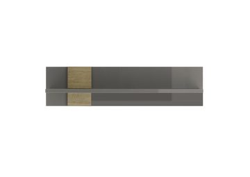 möbelando Wandregal POSITANO, B/H/T: 100x25x27 cm, aus Holzwerkstoff,holzwerkstoff in dunkelgrau