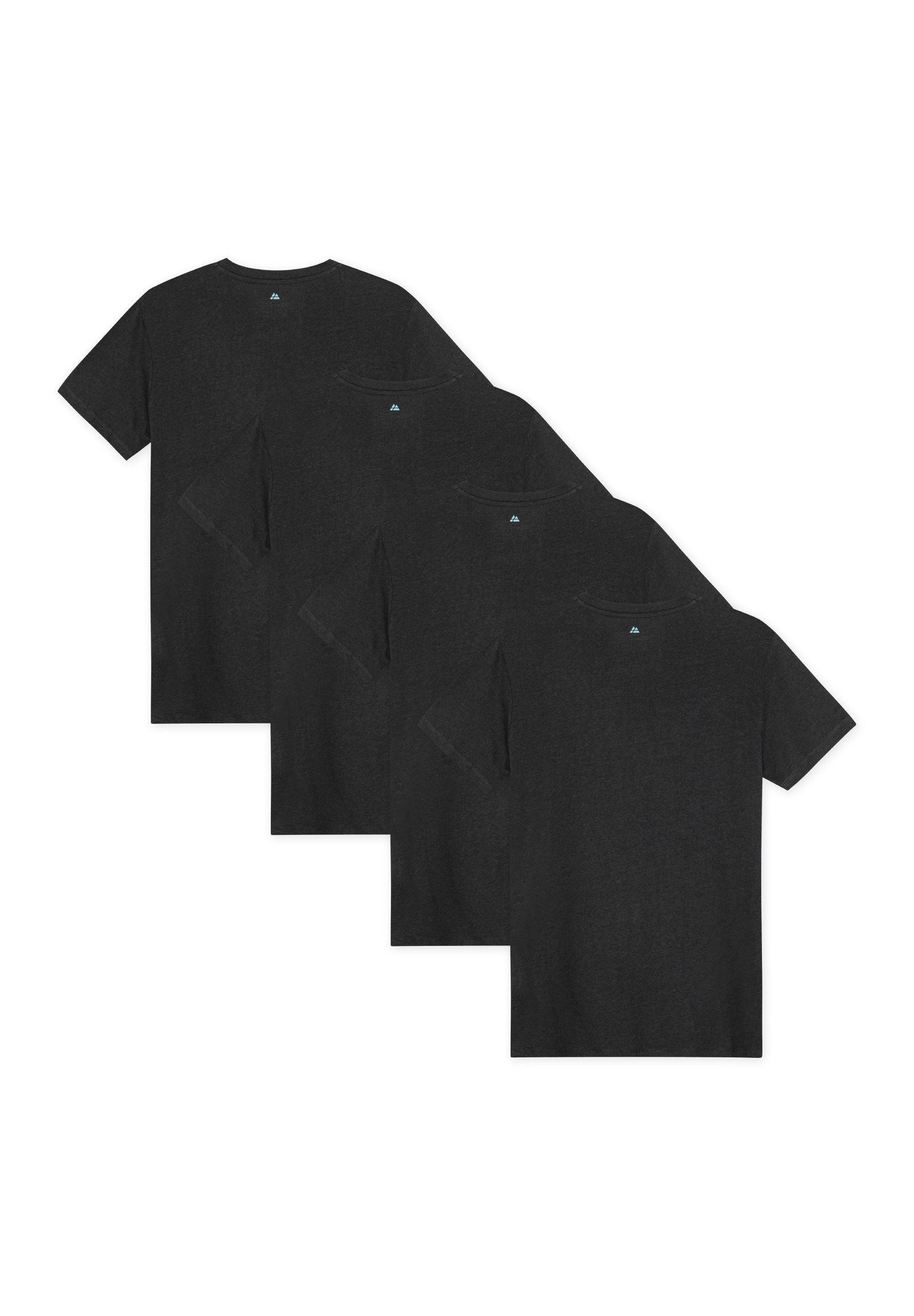 DANISH ENDURANCE T-Shirt Basic V-Neck Herren (4er-Pack) aus Modal & Baumwolle, V-Ausschnitt, atmungsaktiv