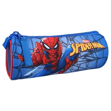 MARVEL Schulrucksack Marvel Spiderman 7 teiliges Schulset Kinder Rucksack (7-tlg), Federmäppchen, A4 Block, Buntstiffte, Kugelschreiber, Radiergumi