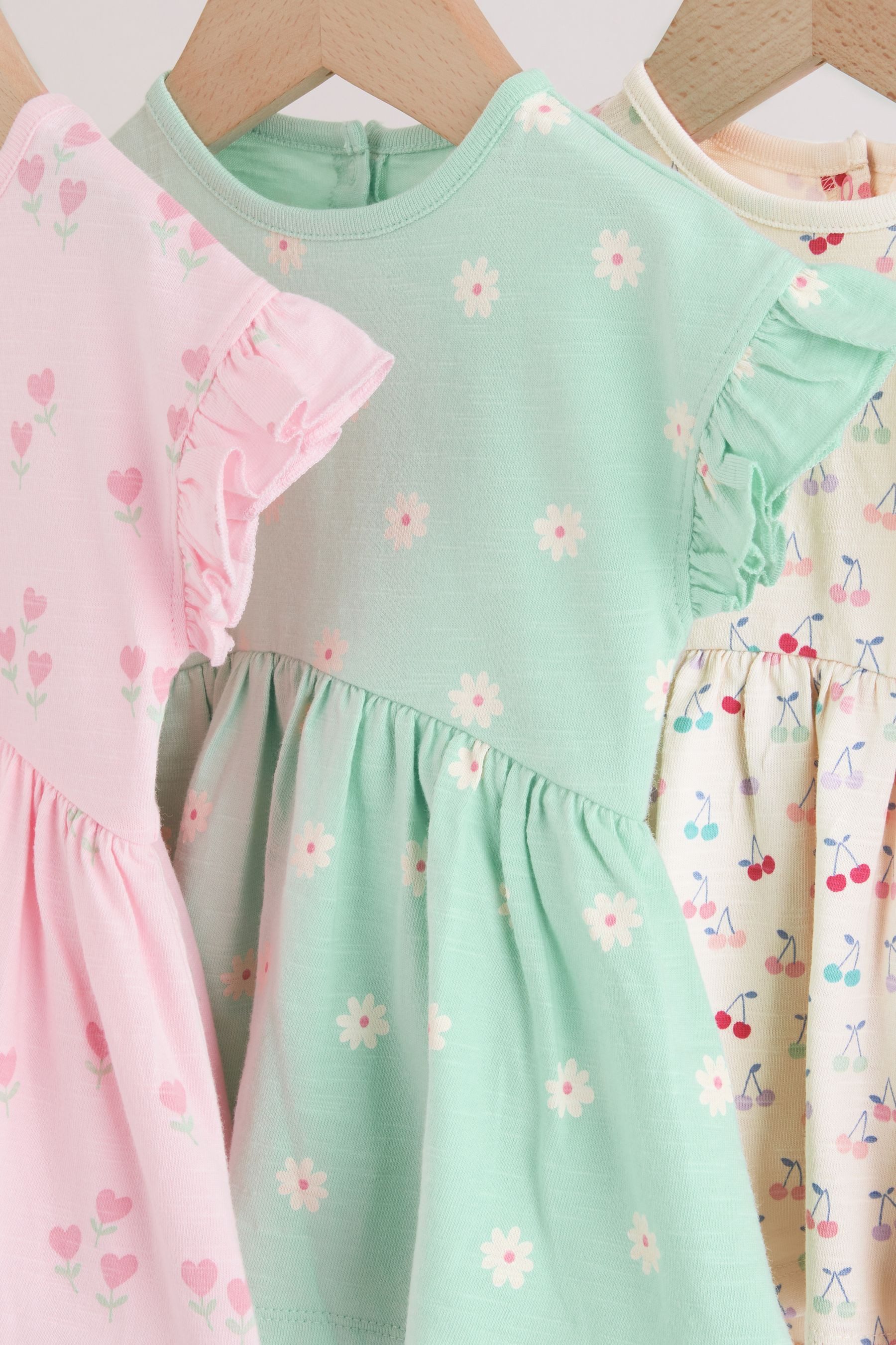 Next Strampler Strampelanzüge aus Jersey, 3er-Pack (3-tlg)